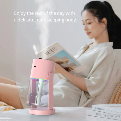 Shakes Head Desktop Portable Humidifier New Projection Starry Sky Top USB Heavy Fog Vehicle New Rotating Aromatherapy Machine