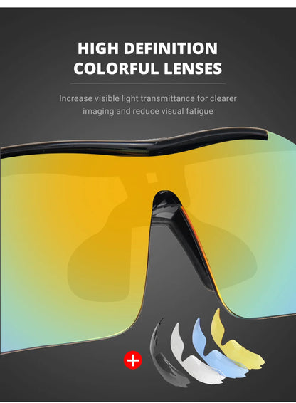 HEROBIKER Polarized Sports Men Sunglasses Road Cycling Glasses Mountain Bike Bicycle Riding Protection Goggles Eyewear