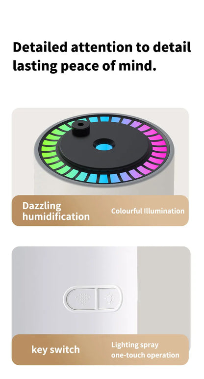 Shakes Head Desktop Portable Humidifier New Projection Starry Sky Top USB Heavy Fog Vehicle New Rotating Aromatherapy Machine