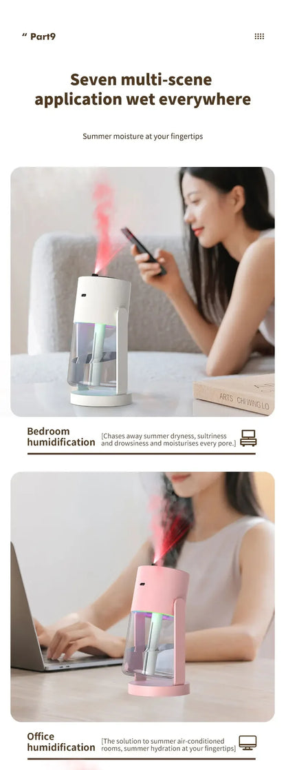 Desktop Air Car Humidifier Projection Starry Sky Top Shaking Head Humidifier Creative Hydration USB Spray Shaking Head Machine