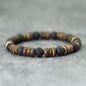New Natural Coconut Husk Bracelet For Men Handmade Onyx Volcanic Rock Stone Beaded Braslet Leisure Accessories Meditation Joias