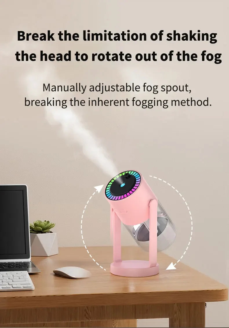 Desktop Air Car Humidifier Projection Starry Sky Top Shaking Head Humidifier Creative Hydration USB Spray Shaking Head Machine