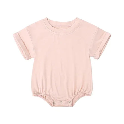 Bamboo Fiber Baby Girl Bodysuit Fashion Solid Short Sleeve Baby Boy Clothes Summer Newborn Clothes Knitted Romper 3-24 Months
