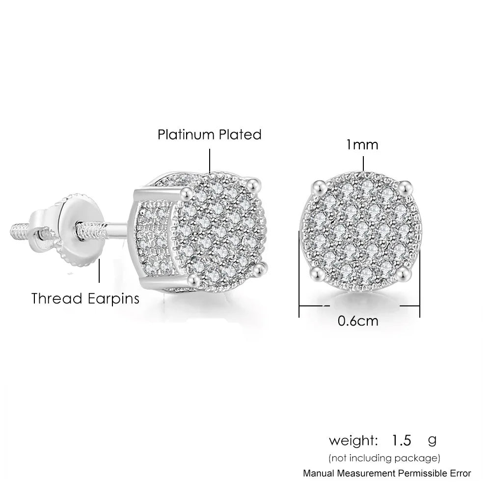 Hip-hop Ice Studded Earring for Men