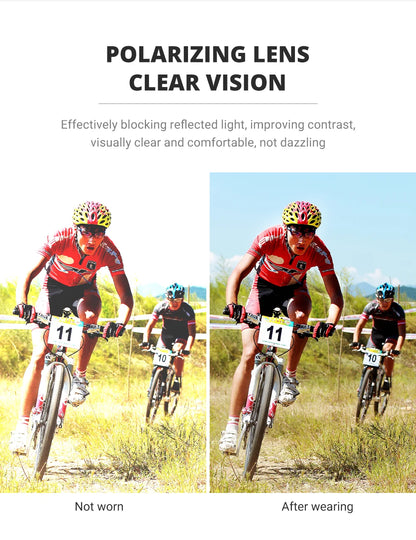 HEROBIKER Polarized Sports Men Sunglasses Road Cycling Glasses Mountain Bike Bicycle Riding Protection Goggles Eyewear