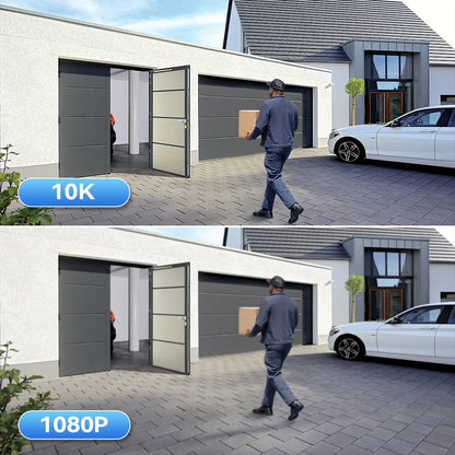 10K UHD WiFi6 Security Camera Outdoor Four Screen Surveillance Network Cam 10X Zoom PTZ 20MP Video Surveillance Smart Home
