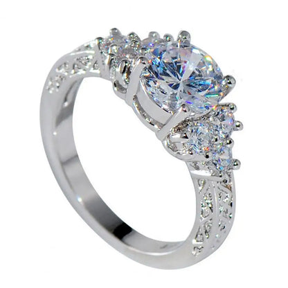 Popular Circlet  Metal Plating Silver Color Engagement Ring  Silver Color Ring