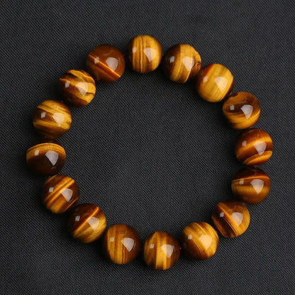 Minimalist Natural Stone Tiger Eye Bracelet Unisex 4/6/8/10/12mm Buddha Beaded Braclet Meditation Yoga Leisure Accessories Joias