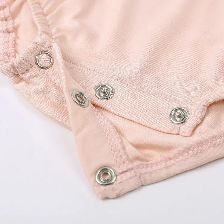 Bamboo Fiber Baby Girl Bodysuit Fashion Solid Short Sleeve Baby Boy Clothes Summer Newborn Clothes Knitted Romper 3-24 Months
