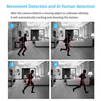 Wifi Security Camera 360 Degree Panoramic View CCTV Wireless Mini Fisheye Lens Two-Way Audio Surveillance V380 Pro APP