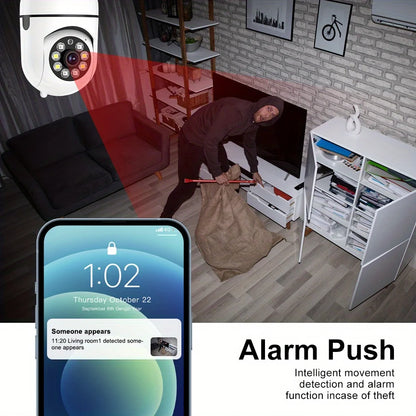 WiFi Security Camera 1080P HD Surveillance Camera Night Vision Motion Detection Siren WiFi Remote Two-Way Audio Camera