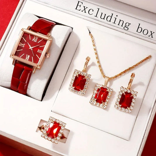Women's Luxury Quartz Watches Roman Digital Dial Clock Women's Fashion Business Watch Leisure Green Bracelet Watch Reloj