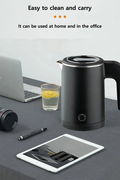 0.6L  Portable Travel Electric Kettle 304 Stainless Steel Household Coffee and Tea Electric Kettle 600W Kitchen Electric Kettle