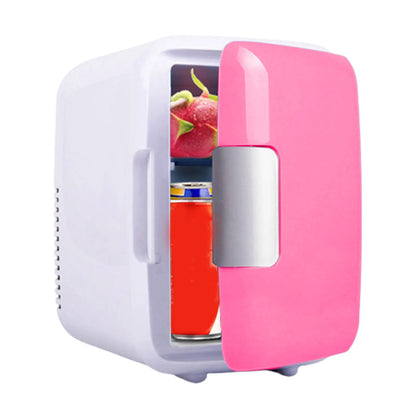 Car Refrigerator 12V Mini Portable Fridge 4L Portable Cooling Warming Freezer Food Drinke Cooling Storage Box Container For Auto