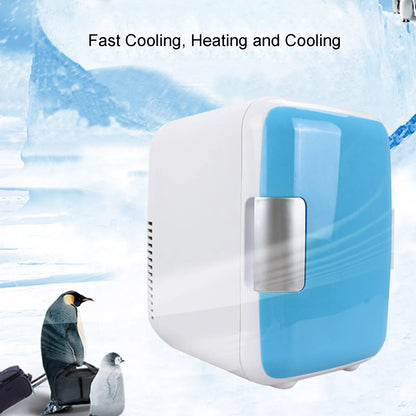 Car Refrigerator 12V Mini Portable Fridge 4L Portable Cooling Warming Freezer Food Drinke Cooling Storage Box Container For Auto