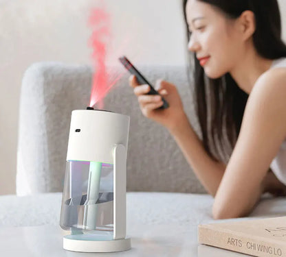 USB Car Air Humidifier Starry Sky Color Night Light Rotating 280ml Small Silent Vehicle Home Air Humidification Big Fog