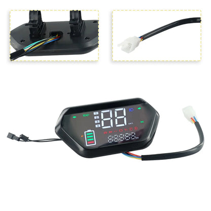 1Pcs Black 6PIN 48V 60V 72V LCD Display Meter Control Panel For E-Bike  Motor Digital instrument panel for tricycles