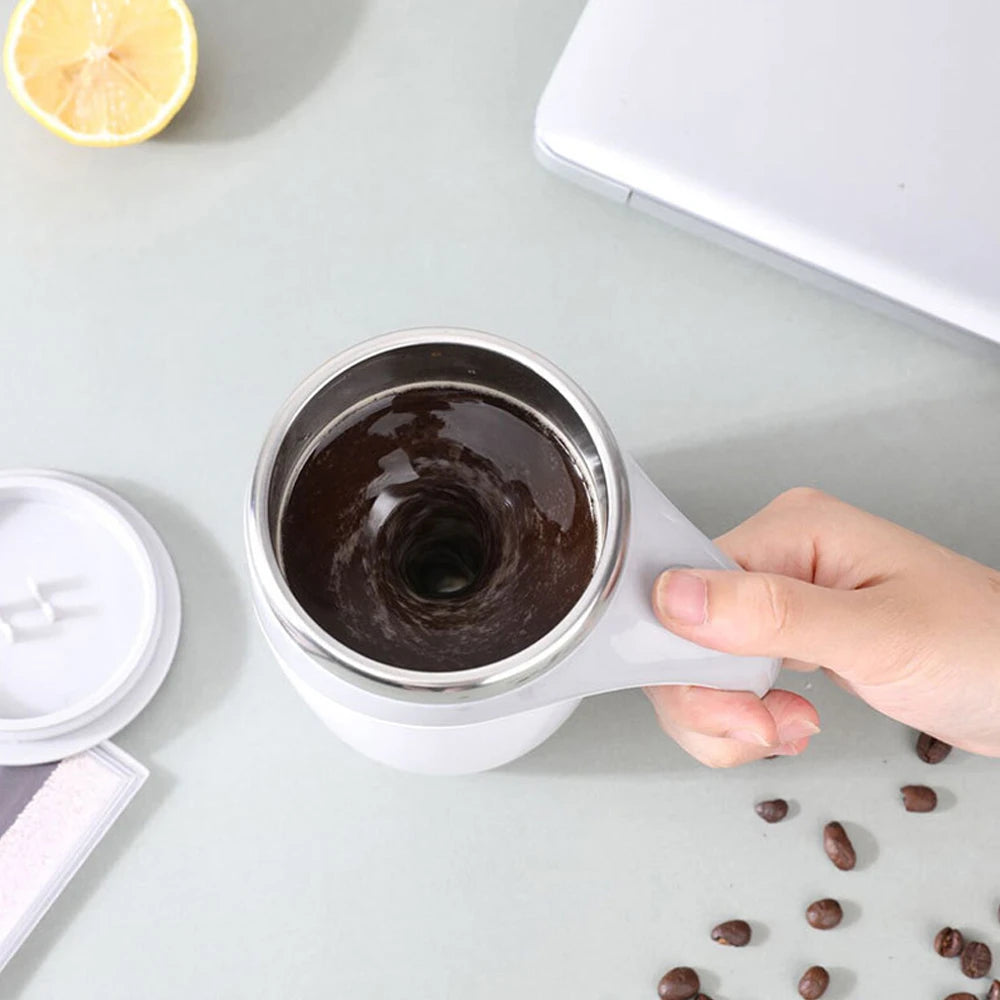 Automatic Stirring Cup Mug Rechargeable Portable Coffee Electric Stirring Stainless Steel Rotating Magnetic Home Drinking Tools