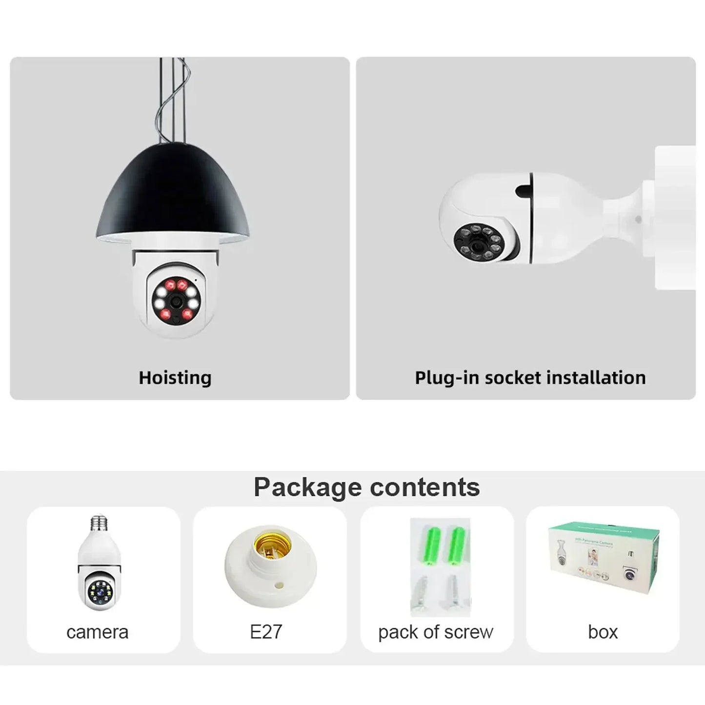 Video Surveillance Camera for Home 360 Wifi Security Camera Outdoor Cameras Wireless Wi Fi Wi-fi Recording Protection