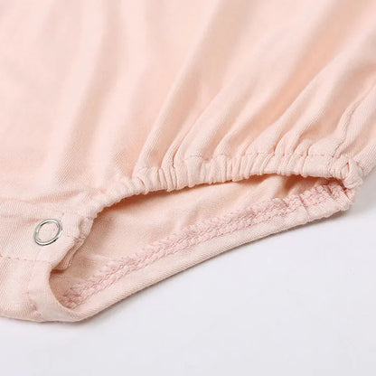 Bamboo Fiber Baby Girl Bodysuit Fashion Solid Short Sleeve Baby Boy Clothes Summer Newborn Clothes Knitted Romper 3-24 Months
