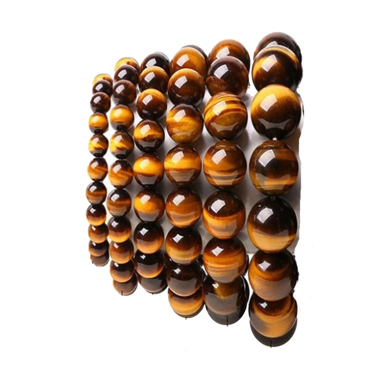Minimalist Natural Stone Tiger Eye Bracelet Unisex 4/6/8/10/12mm Buddha Beaded Braclet Meditation Yoga Leisure Accessories Joias