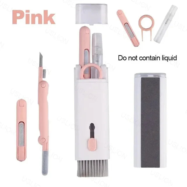 7 in 1 Computer Keyboard Cleaner Kit Brush Cleaning Pen For AirPods Laptop Bluetooth Earphones Clean Tools Keycap Puller Set