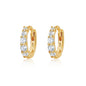 ROXI 925 Sterling Silver Classic Geometric Cubic Zirconia Earrings For Women Bride 18k Gold Plating Cartilage Ear Buckle Joias