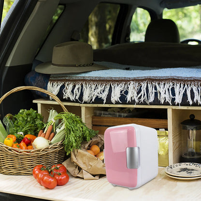 Car Refrigerator 12V Mini Portable Fridge 4L Portable Cooling Warming Freezer Food Drinke Cooling Storage Box Container For Auto