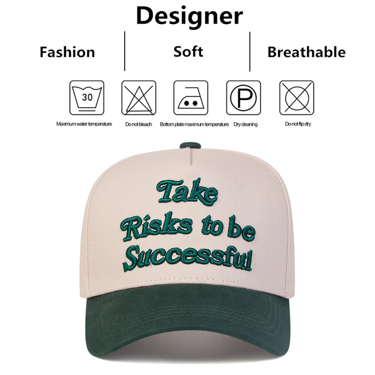 Unisex Take Risks To Be Successful Embroidery Baseball Caps Spring Autumn Outdoor Adjustable Casual Hats Sunscreen Hat