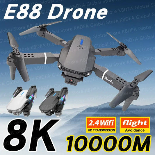 2025 E88 Pro Wide Angle RC Drone with HD 4K Camera, Foldable Quadcopter, Ideal for Kids as Gift Toys