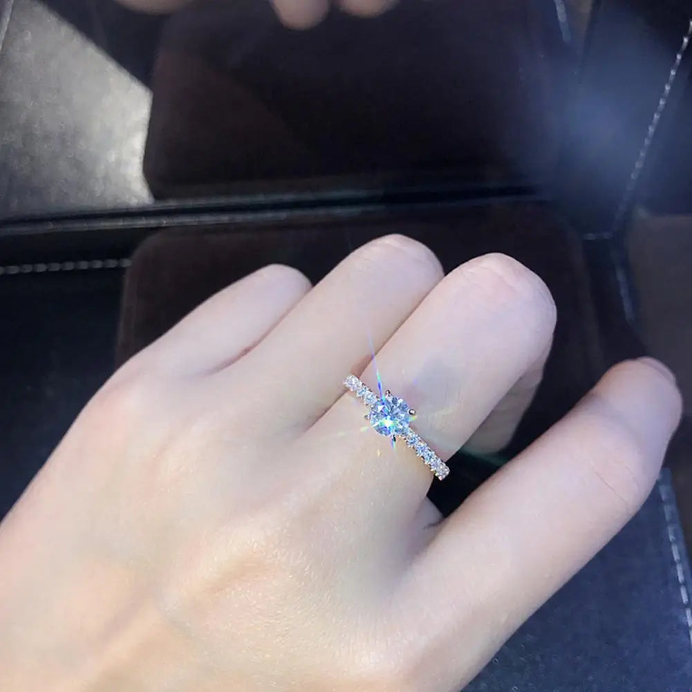 Lady Finger Ring Wedding Knuckle Ring Exquisite Shiny Rhinestone Classic for Bride