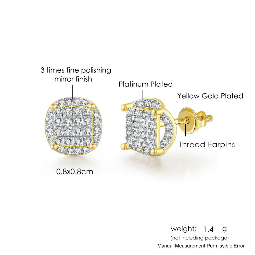 Hip-hop Ice Studded Earring for Men