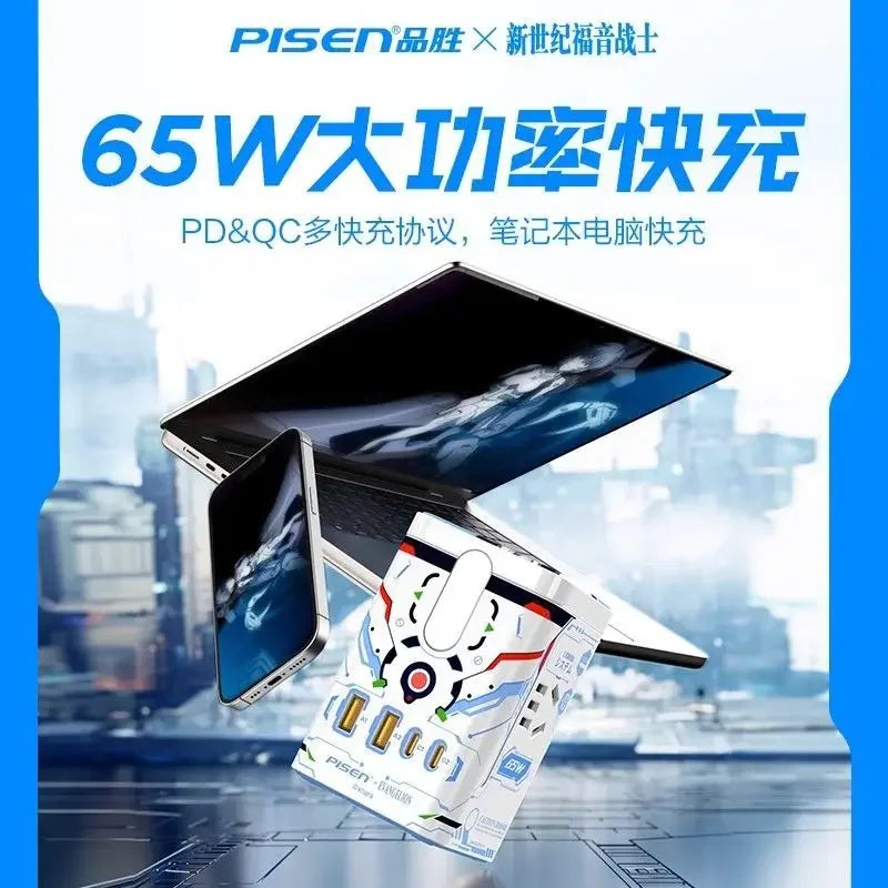 Cartoon Anime Neon Genesis Evangelion EVA Multi functional Socket Asuka Ayanami Desktop Decoration Mobile Computer Accessories