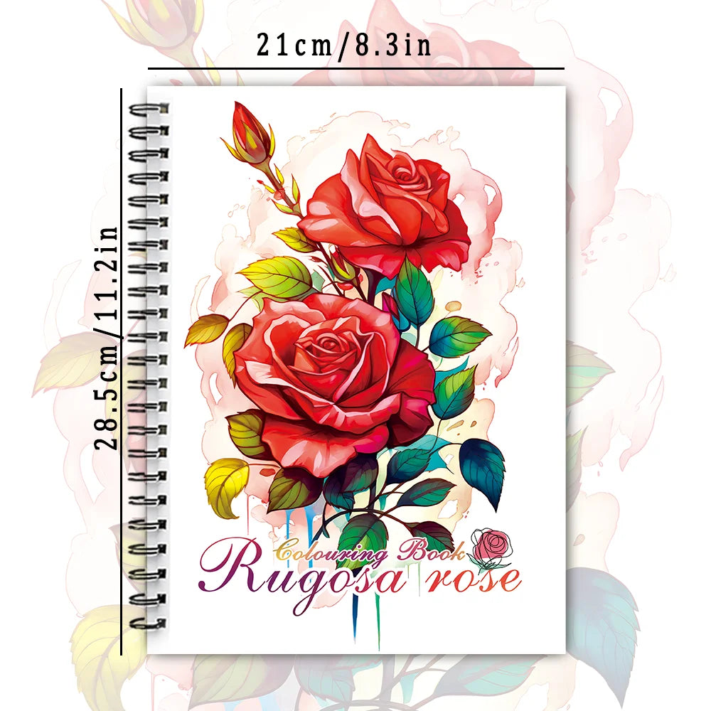 Spiral Coloring book -30 Sheets adult coloring book, 11.3 x 8.3 inches, 100g thick paper, drawing book, homecoming holiday gift