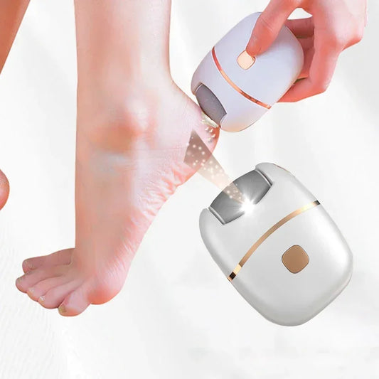 1 PC Electric Foot Grinder, Rechargeable Thick Leather Polishing Foot Grinder, and 2 Different Thickness Grinding Heads