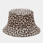 Reversible Bucket Hats Unisex Leopard Print Fisherman Hat Outdoor Sunscreen Beach Travel Hiking Sun Hat For Men Women
