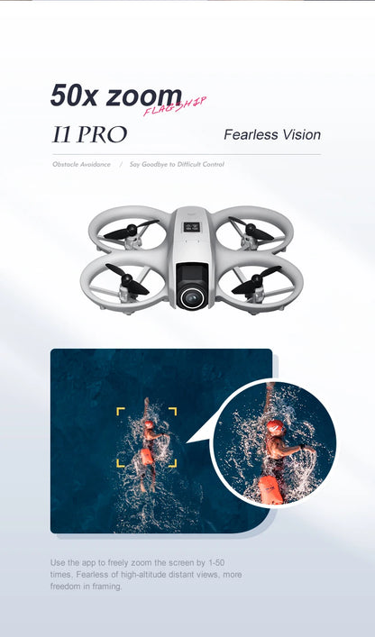 NEW i1PRO Mini Drone 8K HD Dual Camera Aerial Intellig Obstacle Avoidance Optical Flow Hover Avoidance Four-Axis RC Drone 10000M