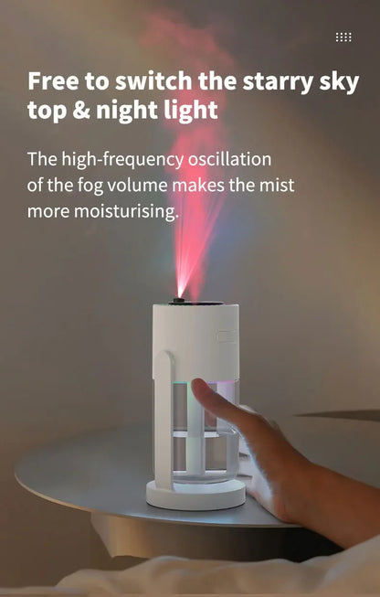 Desktop Air Car Humidifier Projection Starry Sky Top Shaking Head Humidifier Creative Hydration USB Spray Shaking Head Machine