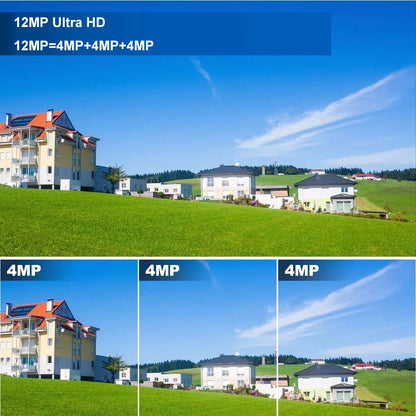 Wifi Solar Security Camera 360 PTZ Outdoor 12MP V380 Pro Cctv Dual Lens House Surveillance Cameras Smart Home Camarade Seguridad