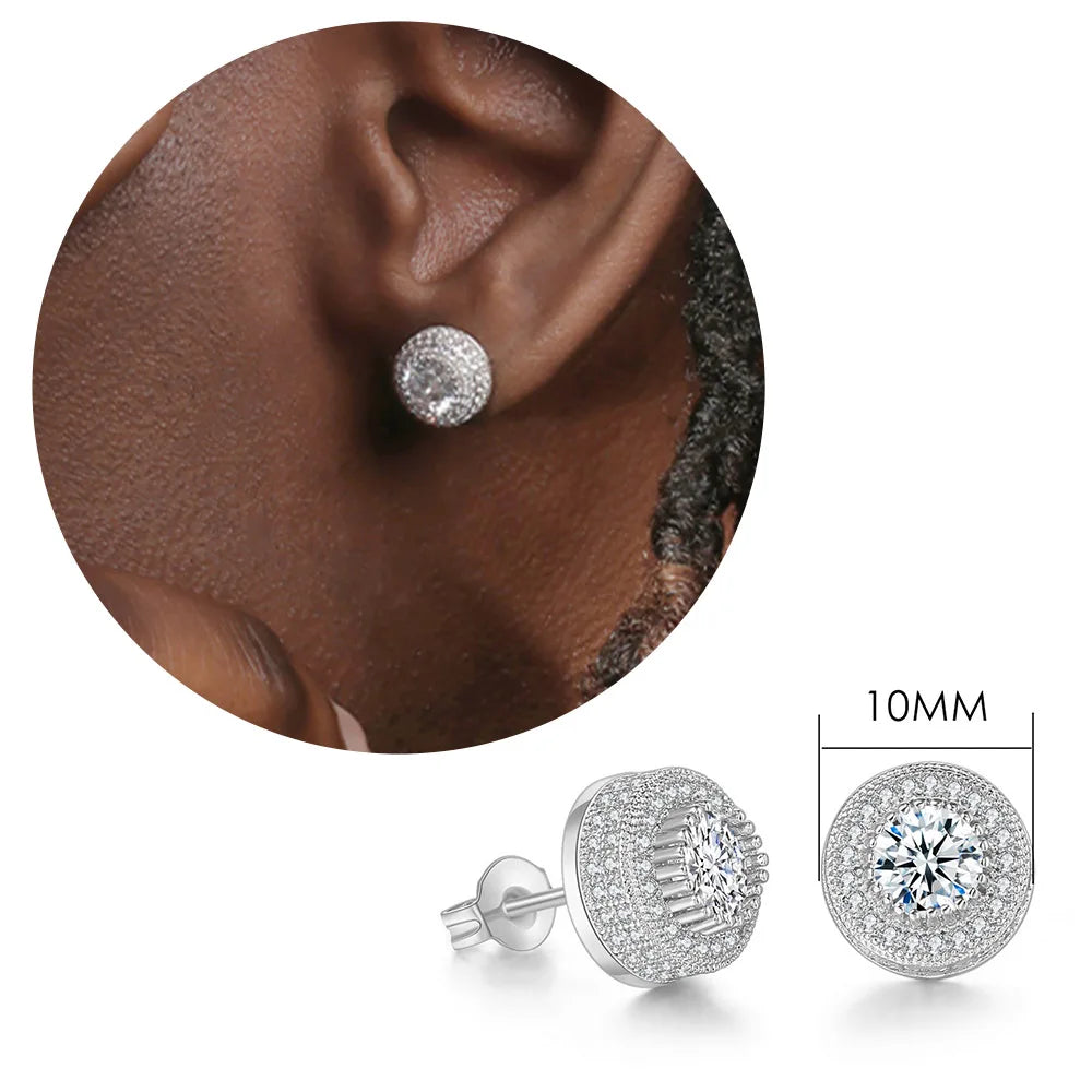 Hip-hop Ice Studded Earring for Men