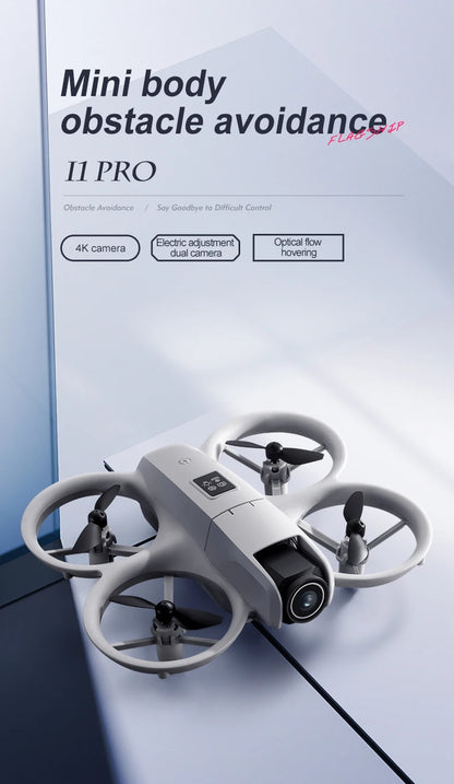 NEW i1PRO Mini Drone 8K HD Dual Camera Aerial Intellig Obstacle Avoidance Optical Flow Hover Avoidance Four-Axis RC Drone 10000M