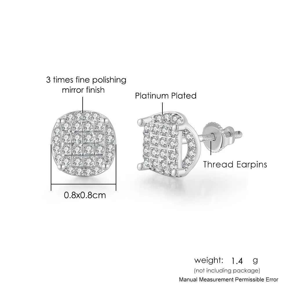 Hip-hop Ice Studded Earring for Men