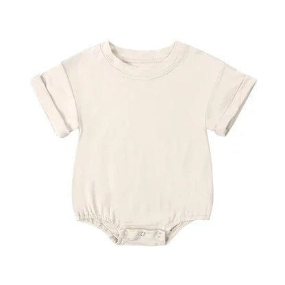Bamboo Fiber Baby Girl Bodysuit Fashion Solid Short Sleeve Baby Boy Clothes Summer Newborn Clothes Knitted Romper 3-24 Months
