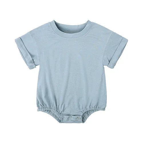 Bamboo Fiber Baby Girl Bodysuit Fashion Solid Short Sleeve Baby Boy Clothes Summer Newborn Clothes Knitted Romper 3-24 Months
