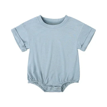 Bamboo Fiber Baby Girl Bodysuit Fashion Solid Short Sleeve Baby Boy Clothes Summer Newborn Clothes Knitted Romper 3-24 Months