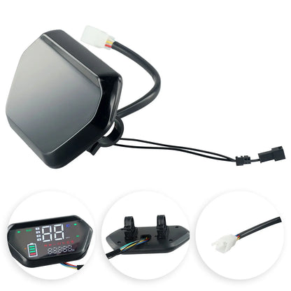 1Pcs Black 6PIN 48V 60V 72V LCD Display Meter Control Panel For E-Bike  Motor Digital instrument panel for tricycles