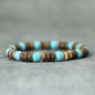 New Natural Coconut Husk Bracelet For Men Handmade Onyx Volcanic Rock Stone Beaded Braslet Leisure Accessories Meditation Joias
