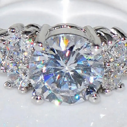 Popular Circlet  Metal Plating Silver Color Engagement Ring  Silver Color Ring