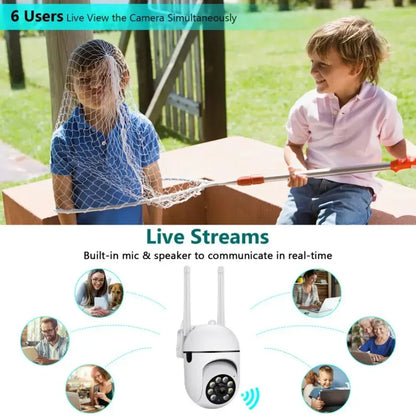 Wifi Camera New 4X Digital Zoom AI Human Detect Wireless Cameras for home security Surveillance IP CCTV indoor outdoor