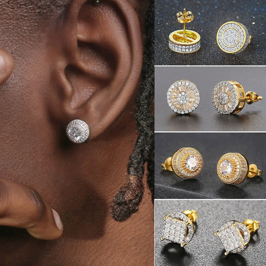Hip-hop Ice Studded Earring for Men